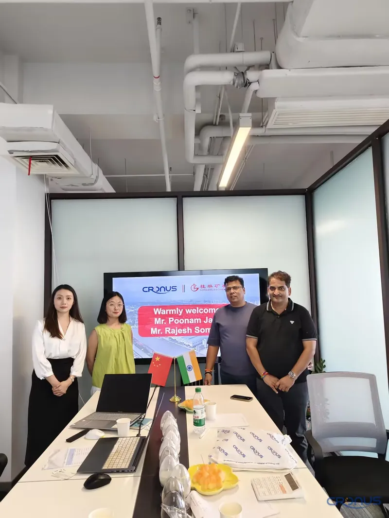 Customer discussing ultrafine mill project in Shanghai office